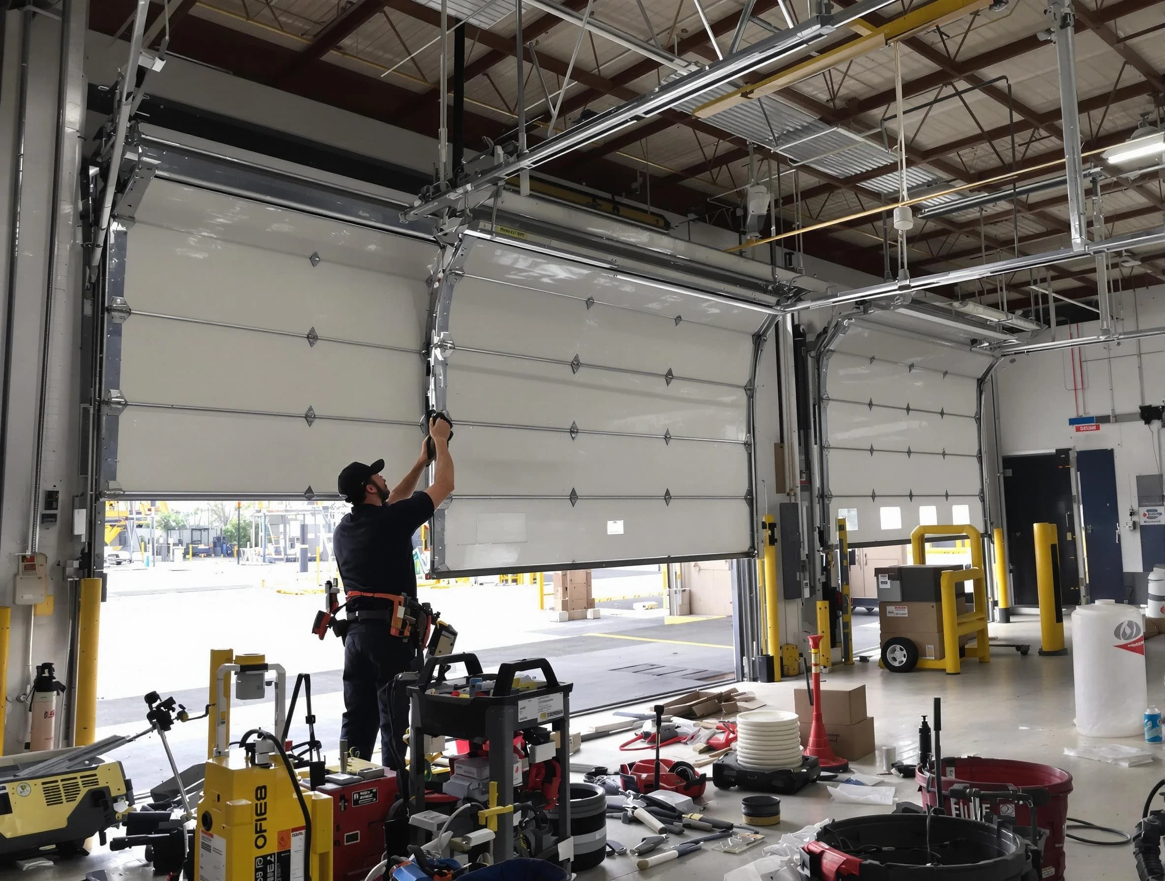 South Weber Garage Door Repair technician performing commercial garage door repair in South Weber
