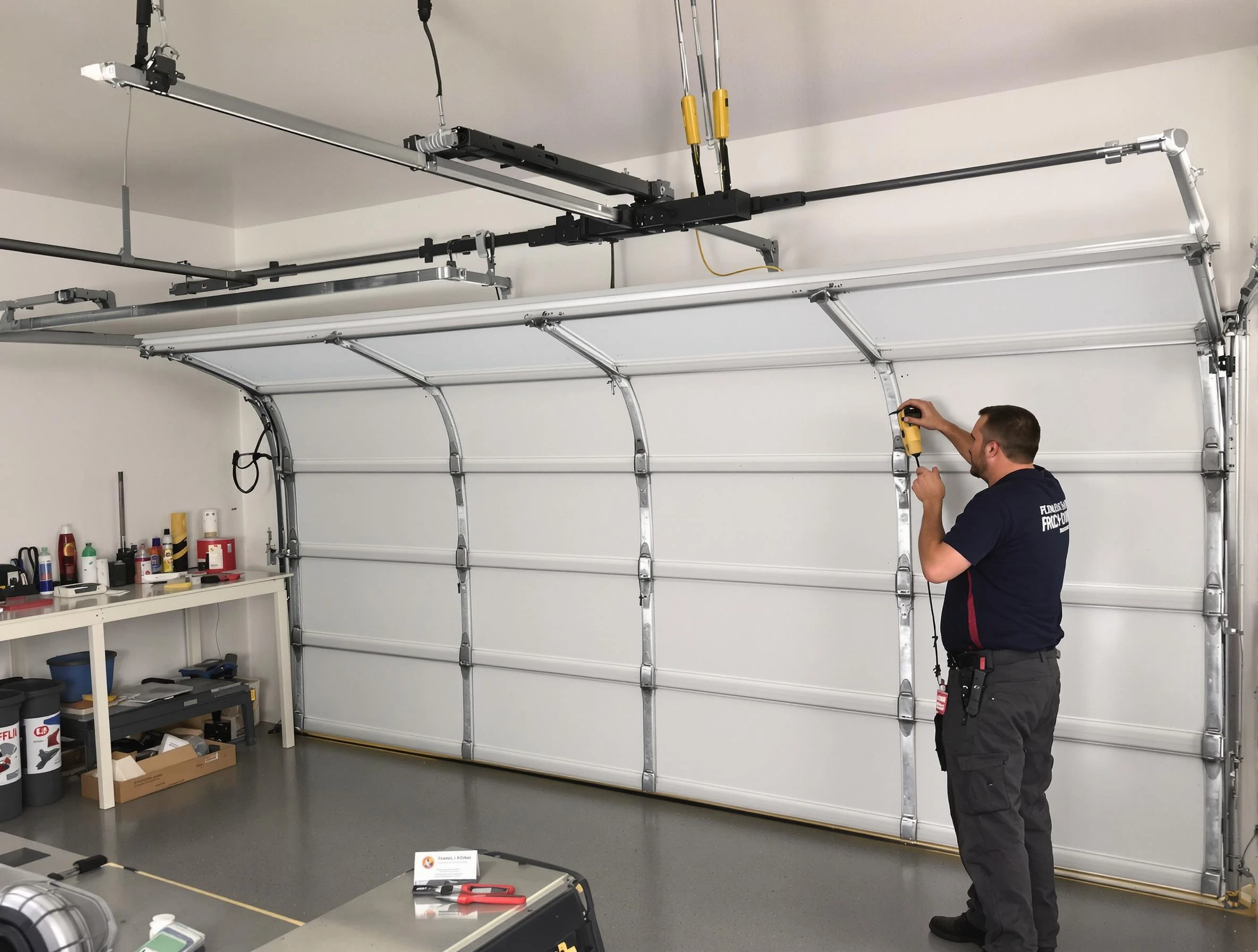 South Weber Garage Door Repair certified technician performing overhead door system repair in South Weber
